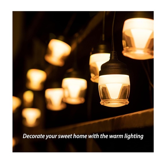 Outdoor String Lights 30ft LED String Lights 2700K Warm Patio Lights, IP65 - Picture 8 of 13